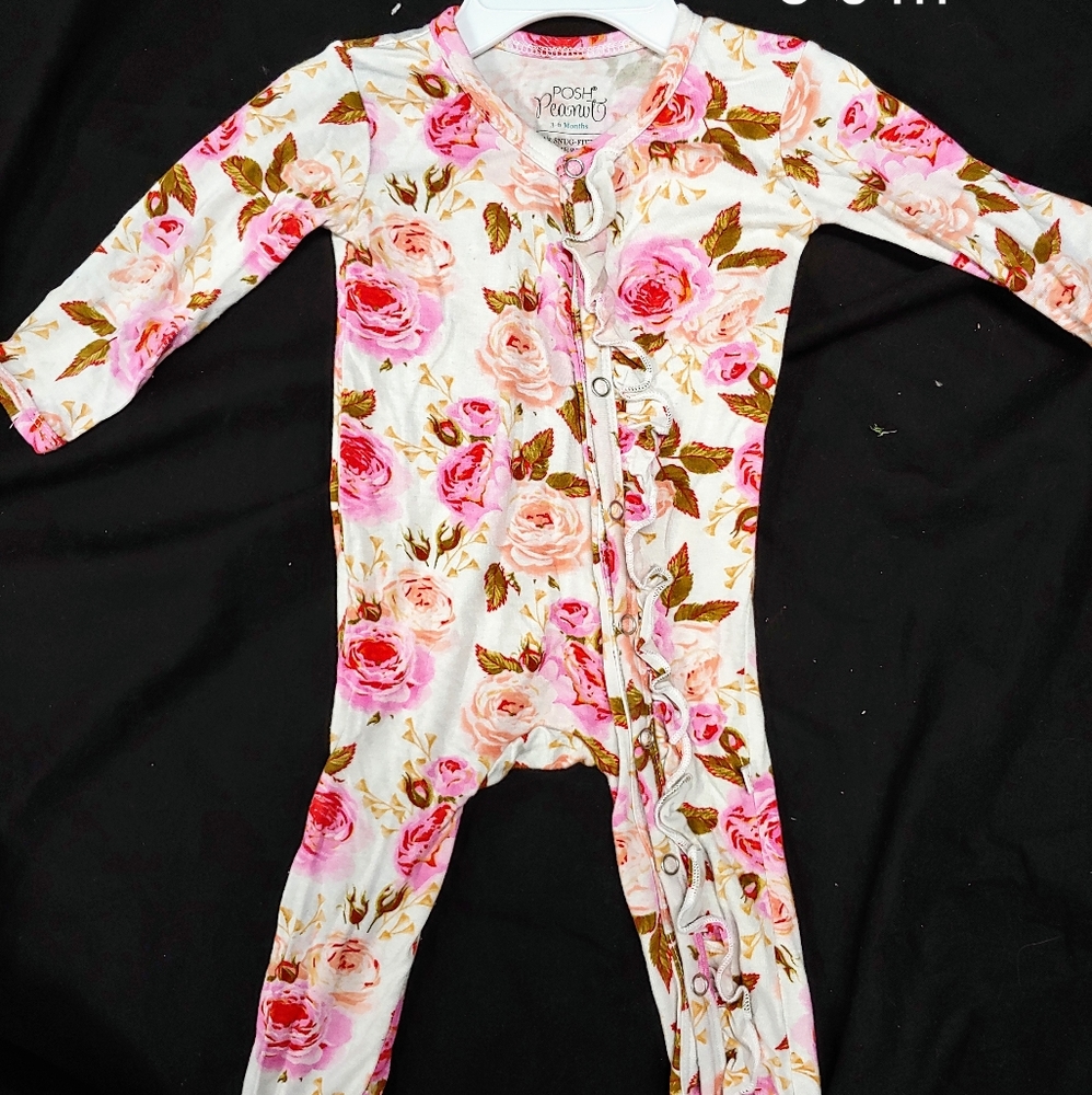 Posh Peanut Pink Rose one piece and head wrap